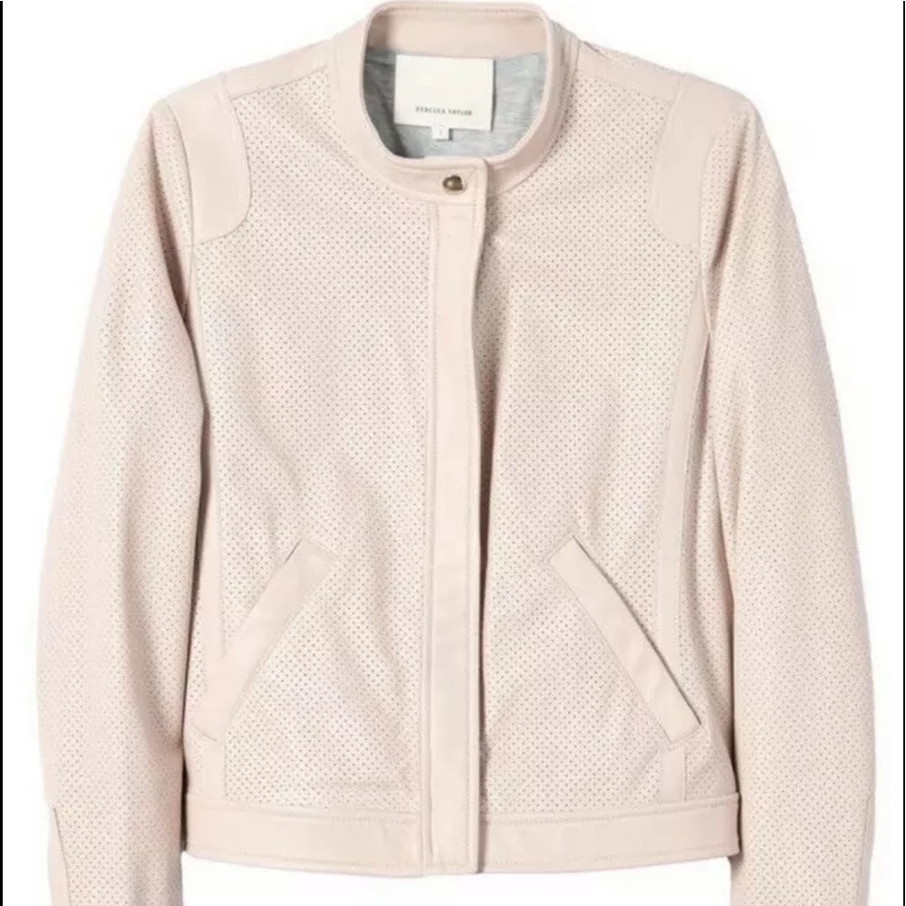 Rebecca Taylor Perforated Leather Jacket 6